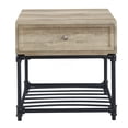 thumbnail image 3 of Brantley Oak Finish End Table with Storage Drawer and Shelf, Modern Side Table for Living Room, 3 of 5