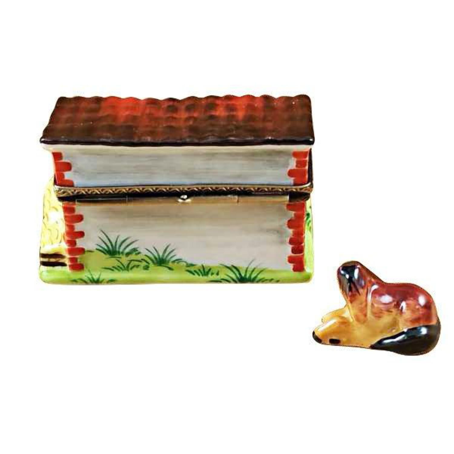Horse Barn Limoges Box for Equestrian Collectors Limoges Box Porcelain Figurine