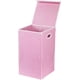 thumbnail image 1 of Cesto para ropa sucia, sencillo, plegable, con tapa, rosa, 1 of 7