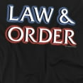 thumbnail image 2 of Law And Order Logo Unisex Adult T Shirt, Black, Medium, 2 of 6