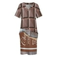thumbnail image 4 of Dulce dulce barra de Chocolate vestido suelto con bolsillo vestidos de novia para mujer, 4 of 7