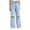 Blue, variant on Jeans for Girls 10-12 Fashion Loose Casual Straight Leg Denim Pants Wide Leg Trousers with Bowknot School Outfits