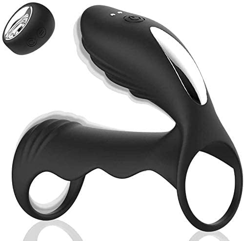 Wireless Penis Ring 12 Vibration Modes with Remote Control Portable Cock Rings Long Lasting Cockrings for Erection Enhancing Stay Harder Penisring Vibrators Male Adult Toys Sex for Men Pleasure pic