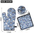thumbnail image 6 of Dog with Woof and Bark Kitchen Oven Mitt and Pot Holder Sets 2 Pcs for Baking, Cooking and Grilling, Heat Resistant Up To 392 °F, 6 of 7
