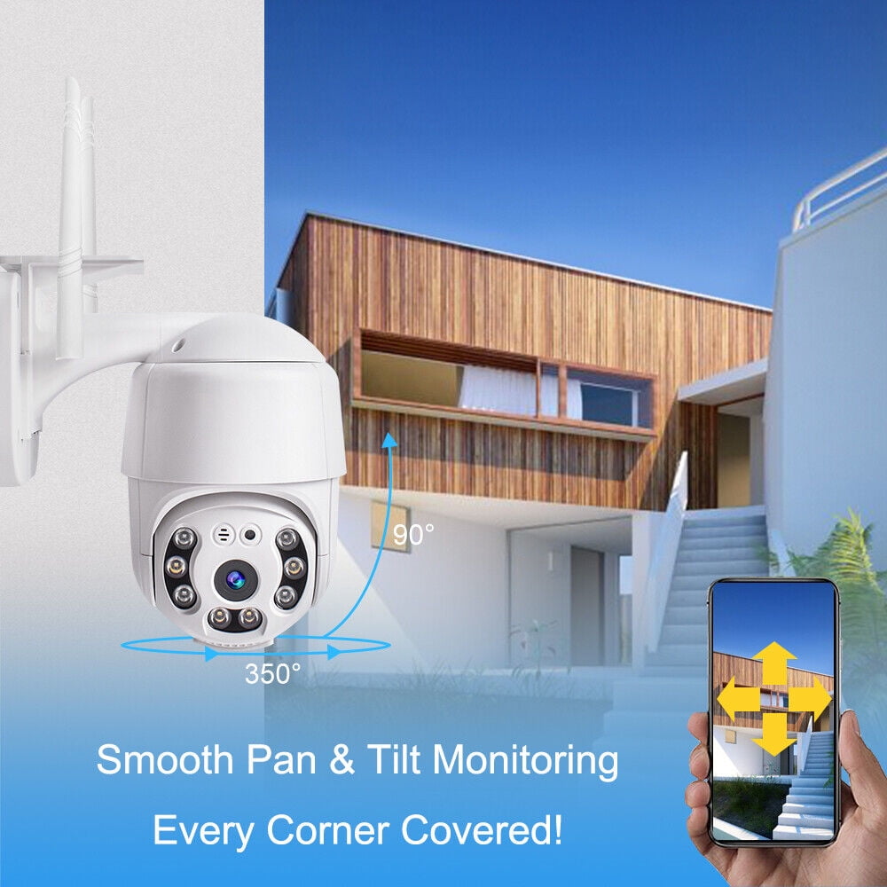 1080P HD WIFI Camera Wireless Outdoor CCTV IP PTZ Smart Home Security IR Cam US