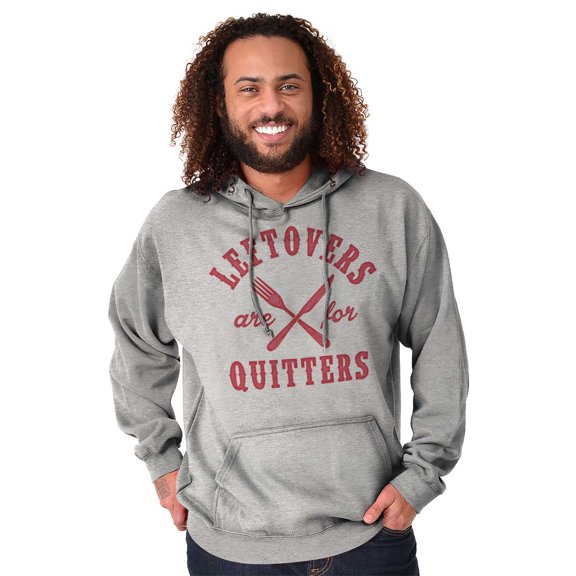 Left Overs Are for Quitters Unisex Plus Fleece Graphic Hoodie Brisco Brands 5X