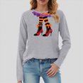 thumbnail image 2 of Godom Long Sleeve Fall T-Shirt for Women Family Halloween Tops Casual Pumpkin Graphic Tees, 2 of 4