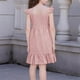 thumbnail image 4 of Vestido de Fiesta de Niña Bebé Color Sólido Plisado Casual con Botón Camisola Y Vestido de Princesa de Manga Larga Niñas de Moda Princesa Vestir, 4 of 6