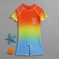 thumbnail image 2 of Hessimy Girl One Piece Swimsuit Cute Swimwear Bathing Suit(Orange,12-18 Months), 2 of 7