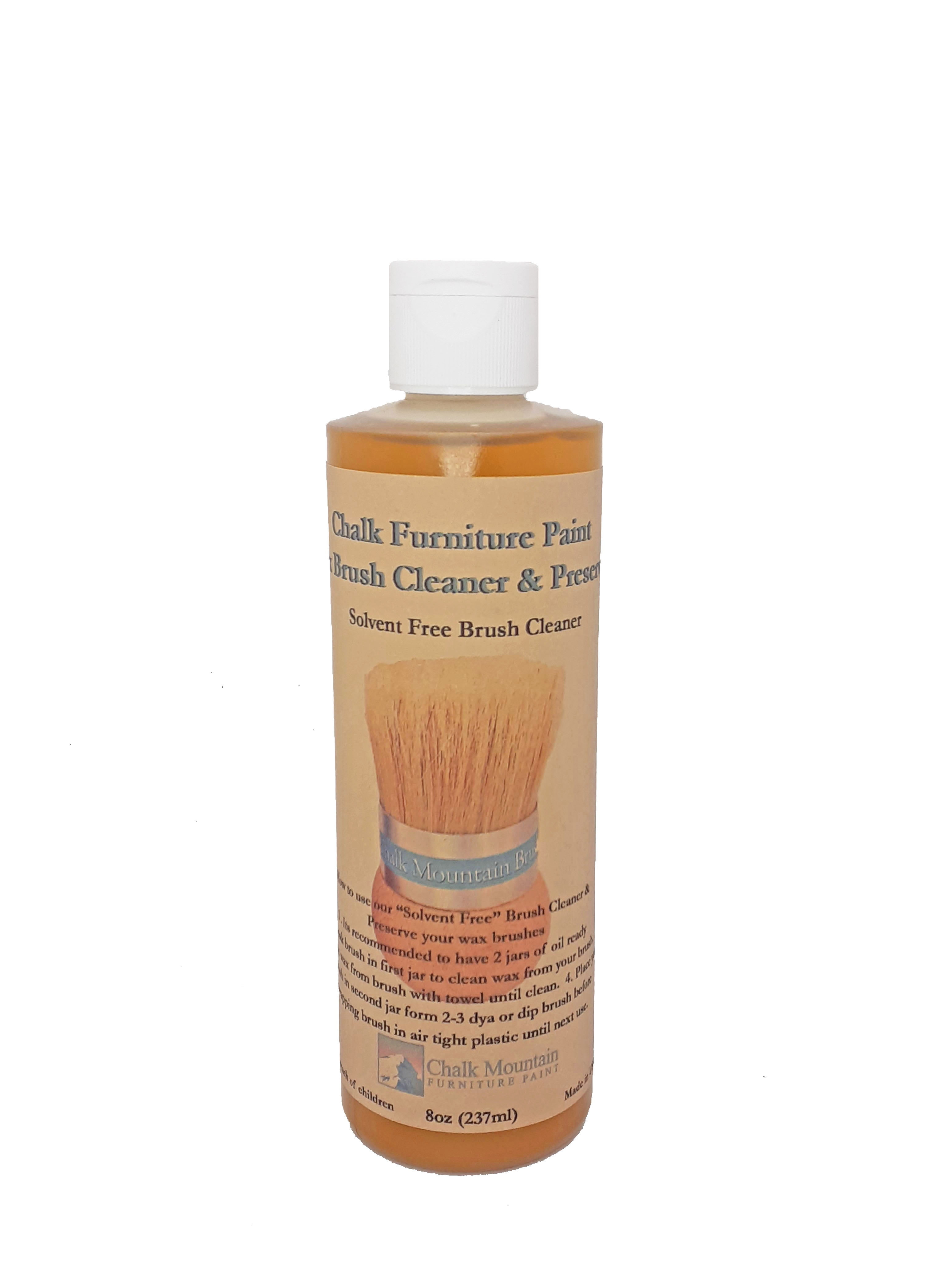 8oz All Natural Chalk Furniture Paint Paste Wax Brush (SOLVENT FREE)  Cleaner - Brush not included 
