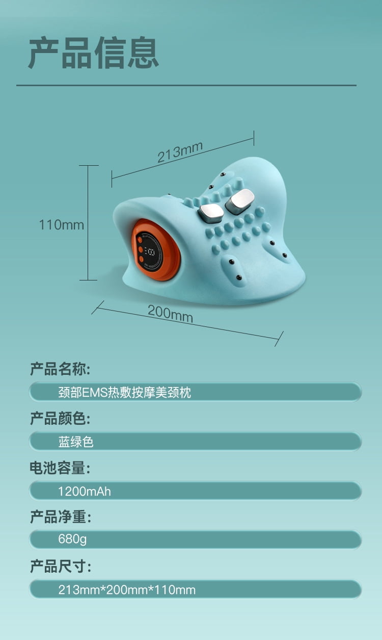 Neck Massager, 4-in-1 Massager, New Upgrade 26° Angle Neck Massager Pillow with Heat, 3 Modes and Multi-Directional Stretch - Neck & Shoulder Relief (1PCS)