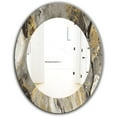 thumbnail image 1 of Designart 'Painted Gold Stone' Miroir Traditionnel - Miroir Mural Ovale ou Rond - 24x36, 1 of 4
