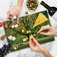 thumbnail image 4 of Tree Cutting Board, Third Season of the Year in the Park Dead Leaves Autumn to Winter Seasonal Picture, Decorative Tempered Glass Cutting and Serving Board, Large Size, Green Yellow, by Ambesonne, 4 of 5