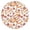 White Orange Baseball, variant on White Leopard Basketballs Pattern Round Fitted Tablecloth with Elastic Edge,Dining Table Cover Waterproof,Outdoor Round Tablecloth for Camping,Dining,Indoor and Outdoor