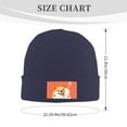 thumbnail image 3 of LNWH Knitted Acrylic Hat, Cute Dog Art Pattern Winter Beanie Hat for Cold Weather, Navy Blue, 3 of 8