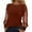 Brown, variant on Long Sleeve Shirts For Women Loose Fit Casual Top Sheer Mesh Yoke Round Neck For Comfort Casual Tee Tops