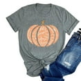 thumbnail image 3 of LGASWYX Fall Pumpkin Shirts Womens Casual Autumn Thanksgiving Graphic Tees Halloween Tops (Dark Gray,S), 3 of 3