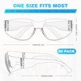 thumbnail image 2 of Gafas de seguridad WFEANG, gafas protectoras transparentes (paquete de 50), 2 of 7