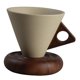 thumbnail image 3 of Taza de café de cerámica con platillo, taza de espresso, regalo de inauguración de la casa, café de mediados de siglo L, 3 of 9