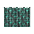 thumbnail image 3 of CADecor Sugar Skull Dia De Los Muertos Window Treatment Panel Curtains Window Curtain Kitchen Curtain,Two Piece 26x39 Inches, 3 of 4