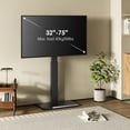 thumbnail image 3 of FITUEYES Swivel Modern Floor TV Stand for 32-75 Inches, Height Adjustment, with Durable Iron Base,Black, 3 of 7