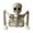 B, variant on Half Body Skeleton Tabletop Prop, Plastic Skull Torso, Halloween Mantel Display Ornament 9.45x8.66in