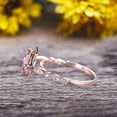 thumbnail image 3 of 10k Rose Gold Morganite Halo Engagement Ring With 7mm Cushion Cut 2.05 Carat Milgrain Art Deco, 3 of 6