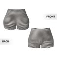 thumbnail image 4 of KLL Houndstooth Black And White Pattern Workout Shorts for Women Scrunch Short Gym Yoga Running Sport Active Exercise Fitness Shorts, 4 of 8