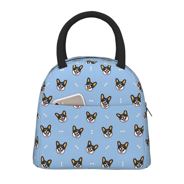 Disketp Corgi Dog Bolsa Térmica para Almuerzo, Lonchera con Abertura Amplia y Gran Capacidad, Organizador Reutilizable para Mujeres, Hombres y Adultos