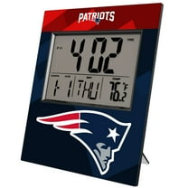 Keyscaper New England Patriots Color Block Digital Desk Clock