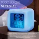 thumbnail image 2 of Reloj Despertador Digital De Cubo Con Luz Led Multicolor Color Blanco, 2 of 5