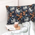 thumbnail image 4 of Pofeuu Cute ghost in the flowers Print Polyester Microfiber Plush Pillowcases, Super Soft and Cozy Pillow Case Covers with Envelop Closure（Pillow core not included）-20"x30", 4 of 6