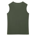 thumbnail image 4 of Alvivi Men Sleeveleess Tank Top Ribbed Sports Gym Workout Vest Shirts Casual Wear Army Green XXL, 4 of 7