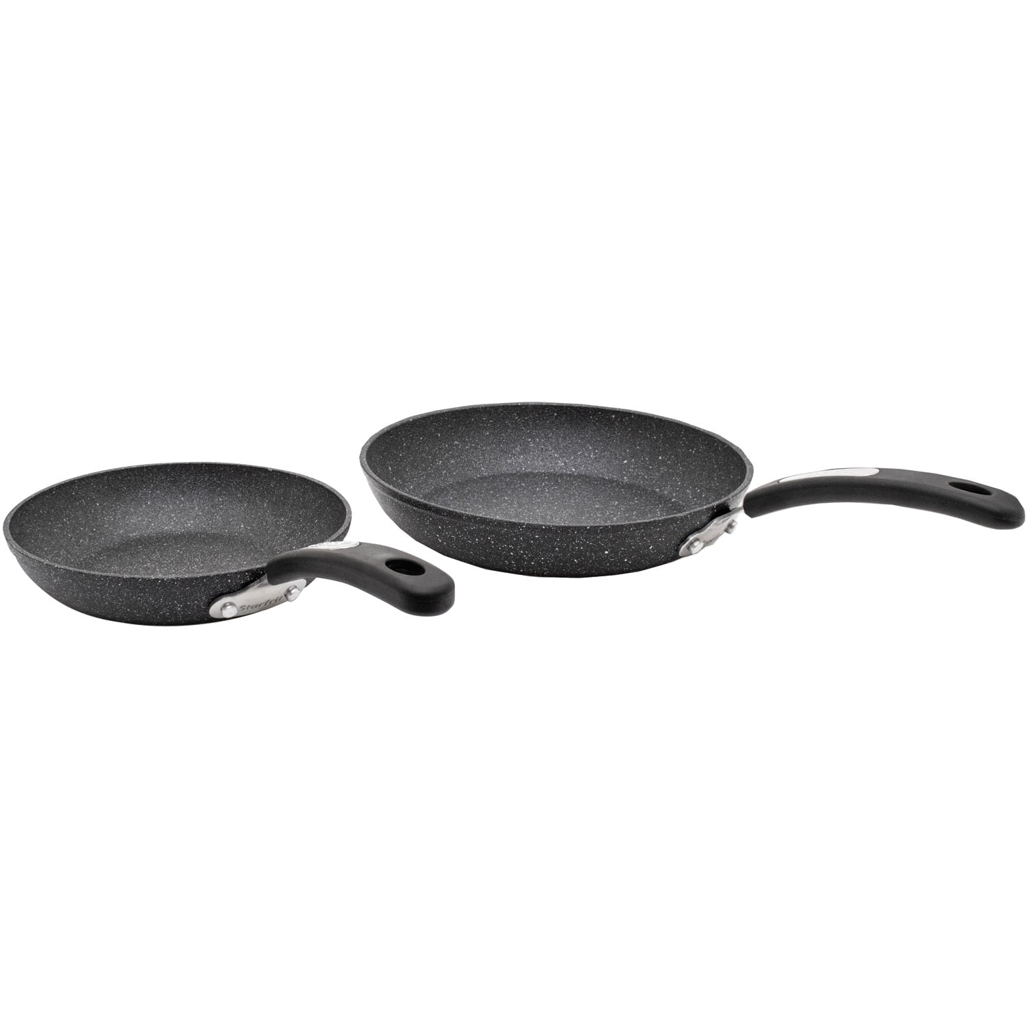 THE ROCK by Starfrit 8-In. and 10-In. Set of 2 Fry Pans with Bakelite Handles