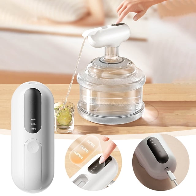 Xihbxyly Bomba de Agua Portátil, Pantalla Digital Inteligente, Presión de Agua Ajustable, Funcionamiento Silencioso, Recargable Por Usb, Ideal para Casa, Oficina y Camping, Tamaño 180 X 71 X 70 Mm.