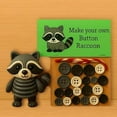 thumbnail image 2 of Lilixerw Raccoon Button Ornament,Black Animal Sewing Accessories for DIY Crafts,Clothing&Gift Decoration,Cute Animal Pattern Buttons, 2 of 2