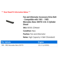thumbnail image 2 of Fan and Alternator Accessory Drive Belt - Compatible with 1981 - 1985 Mercedes-Benz 300TD 3.0L 5-Cylinder Diesel 1982 1983 1984, 2 of 2
