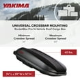 thumbnail image 2 of Yakima RocketBox Pro 14 Cu Ft Car Roof Cargo Carrier, Hard Shell Rooftop Box, Black, 2 of 12