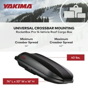 Yakima RocketBox Pro Rooftop Cargo Box - 14 Cu Ft - Black