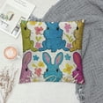 thumbnail image 2 of Easter Pillow Covers Easter Colorful Bunny Decor for Throw Pillows Covers Spring Farmhouse Pillow Covers Decor Couch Living Room, 2 of 5