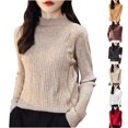 thumbnail image 1 of Sentmoon Cardigans pour Femmes Tendance Surdimensionnés Col Rond Manches Longues Mignons Chandails d'Automne pour Femmes Vestes Légères en Tricot Amples pour Femmes Hiver pour Fête des Fêtes Tricot Café m, 1 of 4