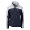 thumbnail image 2 of Women's Cutter & Buck  Navy/Gray Syracuse Orange Vault Charter Eco Recycled Half-Zip Anorak Jacket, 2 of 3