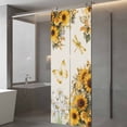 thumbnail image 3 of Farmhouse Sunflower Window Privacy Film, Vintage Daisy Butterflies Rustic Burlap Static Cling UV Sun Blocking Heat Control Window Tint Day and Night, Non-Adhesive One Way Privacy Cover 29.5''x78.7'', 3 of 7