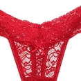 thumbnail image 4 of UTTOASFAY Women'S String Trousers Pack Lace Soft Lingerie Underwear Pack of 5 Red 12(XXL), 4 of 5