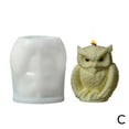 thumbnail image 4 of Silicone Owl Candle Mold for Candle Making, Handmade Soap, Chocolate and Other Small Items with Multiple Sizes and White Color, 4 of 9