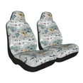 thumbnail image 2 of Naloa The World Map with Cartoon Animals Car Seat Covers 2PCs Front Car Seat Covers Universal fit for Most Cars SUVs and Trucks - 1, 2 of 5