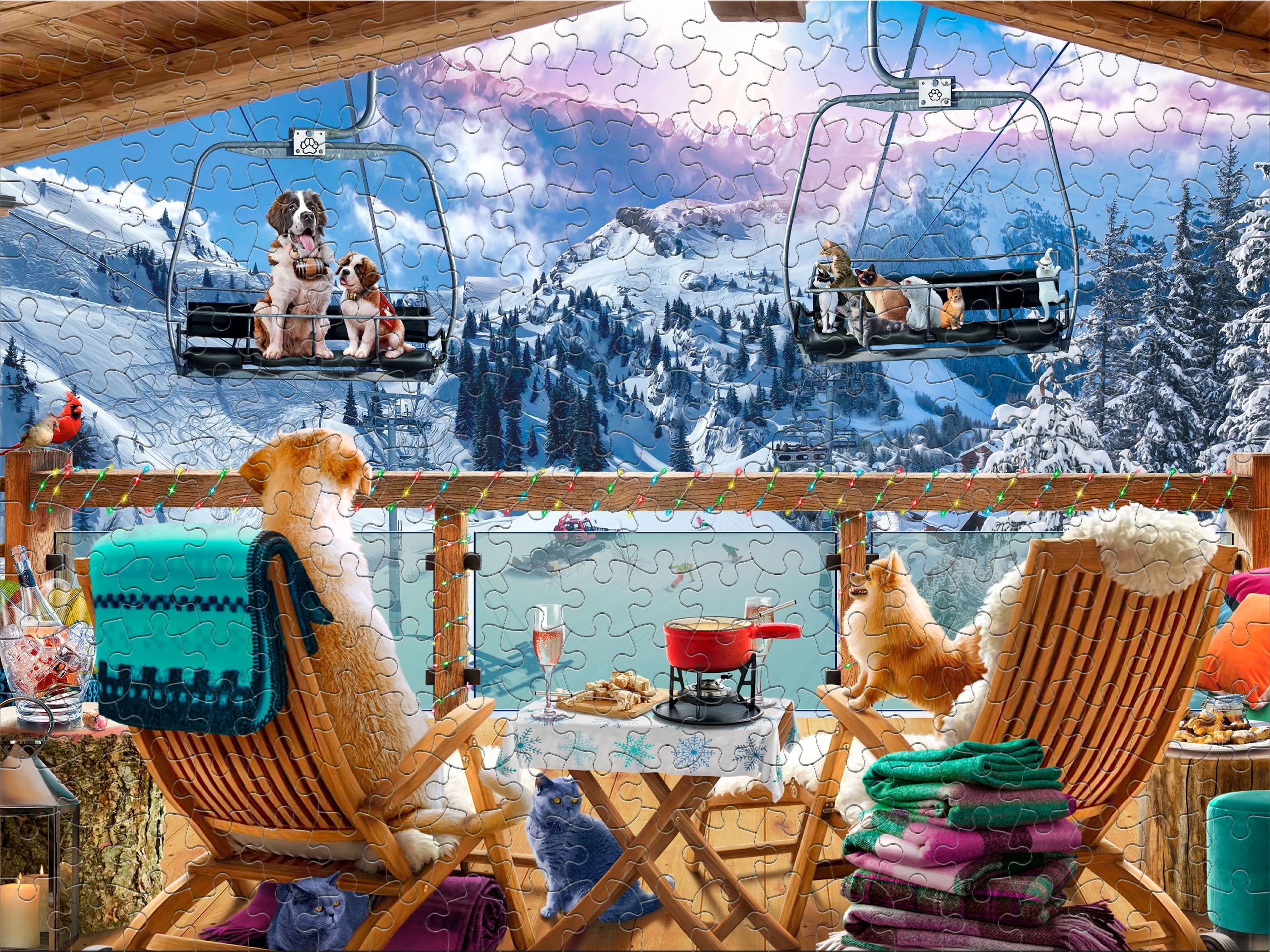 Ceaco300 Piece Ski Chalet (Andrew Farley) Interlocking Jigsaw
