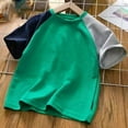 thumbnail image 3 of CYRBOKO Boys T-shirts, Casual Loose Comfy Short Sleeve Summer Tops Green Size 10 T, 3 of 4