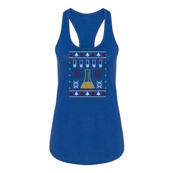 Chemical Ugly Sweater Racerback Tank Women -Smartprints Designs, Female x-Small