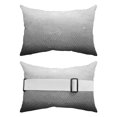 thumbnail image 2 of Outdoor Lumbar Pillows with Strap & Insert Gray Hexagonal Tiles Recliner Head Pillow Pack of 2 Gradient Honeycomb Waterproof Headrest Patio Lounge Chair Pillows for Beach Office 11x16 Inch, 2 of 9
